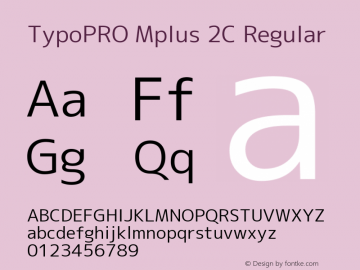 TypoPRO Mplus 2C Regular Version 1.059图片样张