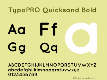 TypoPRO Quicksand Bold 1.002图片样张