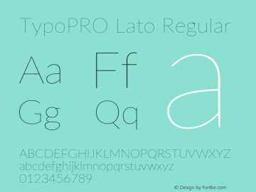 TypoPRO Lato Regular Version 2.015; 2015-08-06; http://www.latofonts.com/图片样张