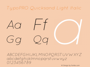 TypoPRO Quicksand Light Italic 1.002图片样张