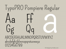 TypoPRO Pompiere Regular Version 1.001 Font Sample