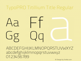 TypoPRO Titillium Title Regular 1.000图片样张