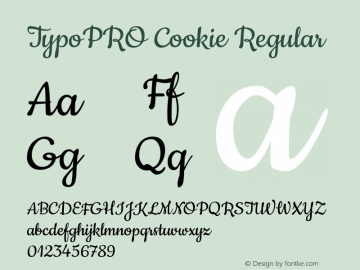 TypoPRO Cookie Regular Version 1.004 Font Sample
