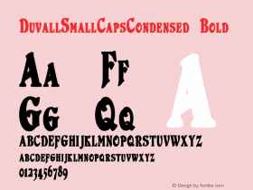 DuvallSmallCapsCondensed Bold Version 1.00图片样张