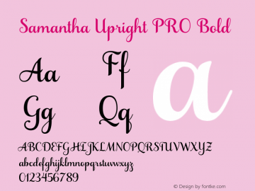 Samantha Upright PRO Bold Version 1.000图片样张