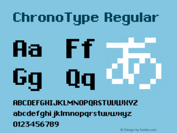 ChronoType Regular Version 1.0图片样张
