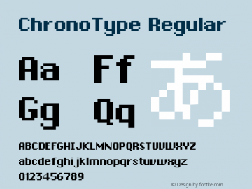 ChronoType Regular Version 1.0 Font Sample