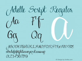 Adelle Script Regular 1.000 Font Sample