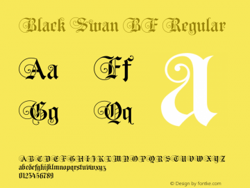 Black Swan BF Regular 001.001 Font Sample