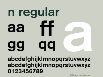 N Regular Altsys Metamorphosis:6/19/95 Font Sample