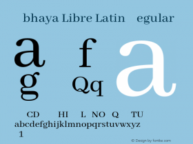 Abhaya Libre Latin Regular Version 1.000 Font Sample
