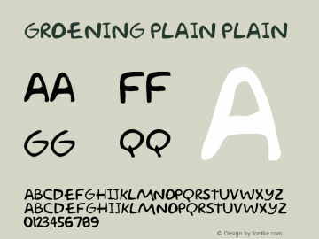 Groening Plain Plain Altsys Metamorphosis:5/3/93 Font Sample