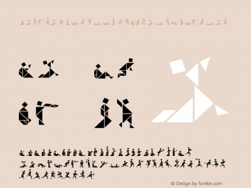 TangramPeopleW95-Italic Regular Version 1.00图片样张