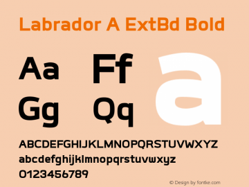 Labrador A ExtBd Bold Version 1.000图片样张