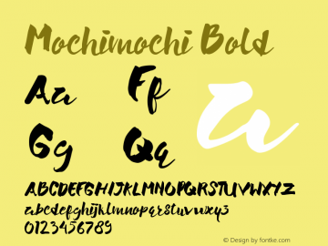 Mochimochi Bold 1.000 Font Sample