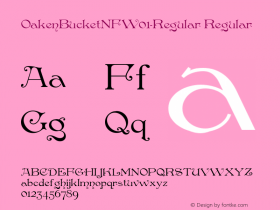 OakenBucketNFW01-Regular Regular Version 1.10 Font Sample