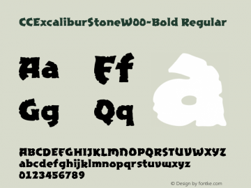CCExcaliburStoneW00-Bold Regular Version 1.00 Font Sample