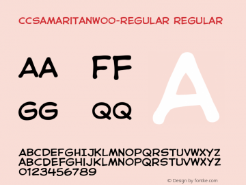CCSamaritanW00-Regular Regular Version 3.00 Font Sample