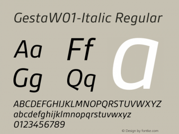 GestaW01-Italic Regular Version 2.10图片样张