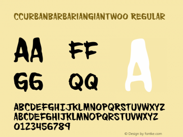 CCUrbanBarbarianGiantW00 Regular Version 1.00 Font Sample