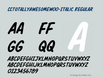 CCTotallyAwesomeW00-Italic Regular Version 1.00图片样张