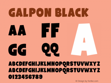 Galpon Black Version 1.000 Font Sample
