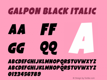 Galpon Black Italic Version 1.000图片样张