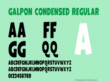 Galpon Condensed Regular Version 1.000图片样张