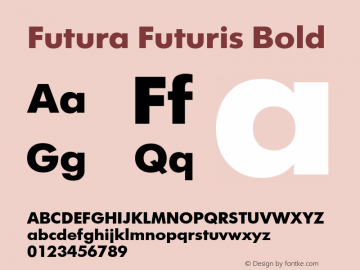 Futura Futuris Bold 1.000图片样张