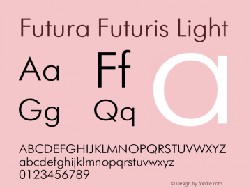 Futura Futuris Light 1.000图片样张