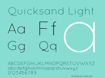 Quicksand Light 001.000 Font Sample