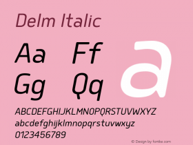 Delm Italic Version 1.000图片样张