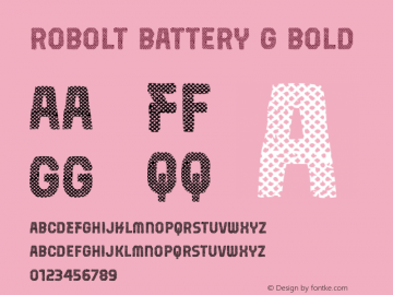 Robolt Battery G Bold Version 1.000 Font Sample