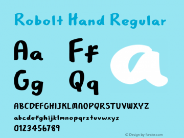 Robolt Hand Regular Version 1.000图片样张