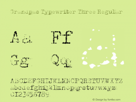 Grandpas Typewriter Three Regular Version 1.000图片样张
