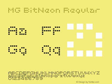 MG BitNeon Regular Macromedia Fontographer 4.1J 03.9.27图片样张