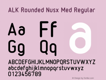 ALK Rounded Nusx Med Regular Version 1.000;PS 001.001;hotconv 1.0.56图片样张