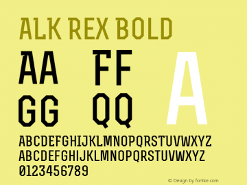 ALK Rex Bold Version 1.000图片样张