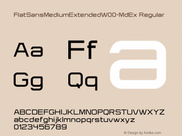 FlatSansMediumExtendedW00-MdEx Regular Version 1.10 Font Sample