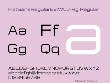 FlatSansRegularExtW00-Rg Regular Version 1.10 Font Sample