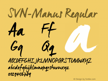 SVN-Manus Regular Version 1.000;com.myfonts.easy.joebob.manus.regular.wfkit2.version.46QU图片样张