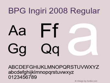 BPG Ingiri 2008 Regular Version 4.000 2008 initial release图片样张