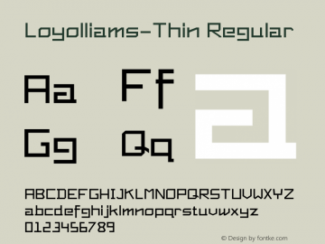 Loyolliams-Thin Regular Version 3.50图片样张