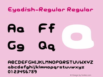 Eyadish-Regular Regular Version 2.00 Font Sample