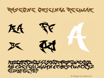 RaseOne Original Regular Version 4.10 Font Sample