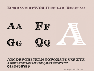 EingraviertW00-Regular Regular Version 1.00 Font Sample