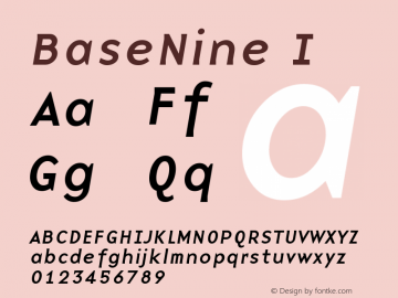 BaseNine I Version 001.000图片样张