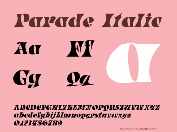Parade Italic W.S.I. Int'l v1.1 for GSP: 6/20/95图片样张