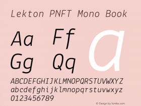 Lekton PNFT Mono Book Version 3.000图片样张