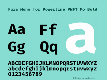 Fura Mono for Powerline PNFT Mo Bold Version 3.111;PS 003.111;hotconv 1.0.70;makeotf.lib2.5.58329图片样张